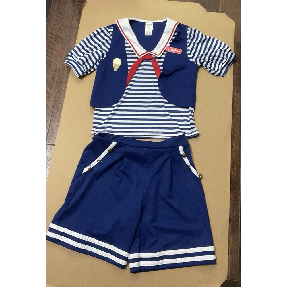 Netflix Stranger Things Scoops Ahoy Robin Uniform Costume Ladies Medium.